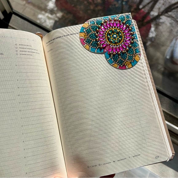 Diamond Art HEART 12 Corner Bookmark, Colorful, Sparkly (BLUE, PINK, GOLD) - Picture 12 of 15